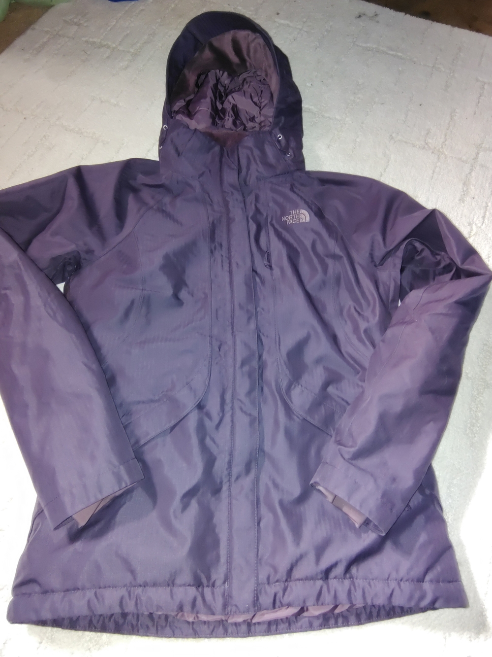 The North Face Women's Purple Hooded Waterproof Jacket